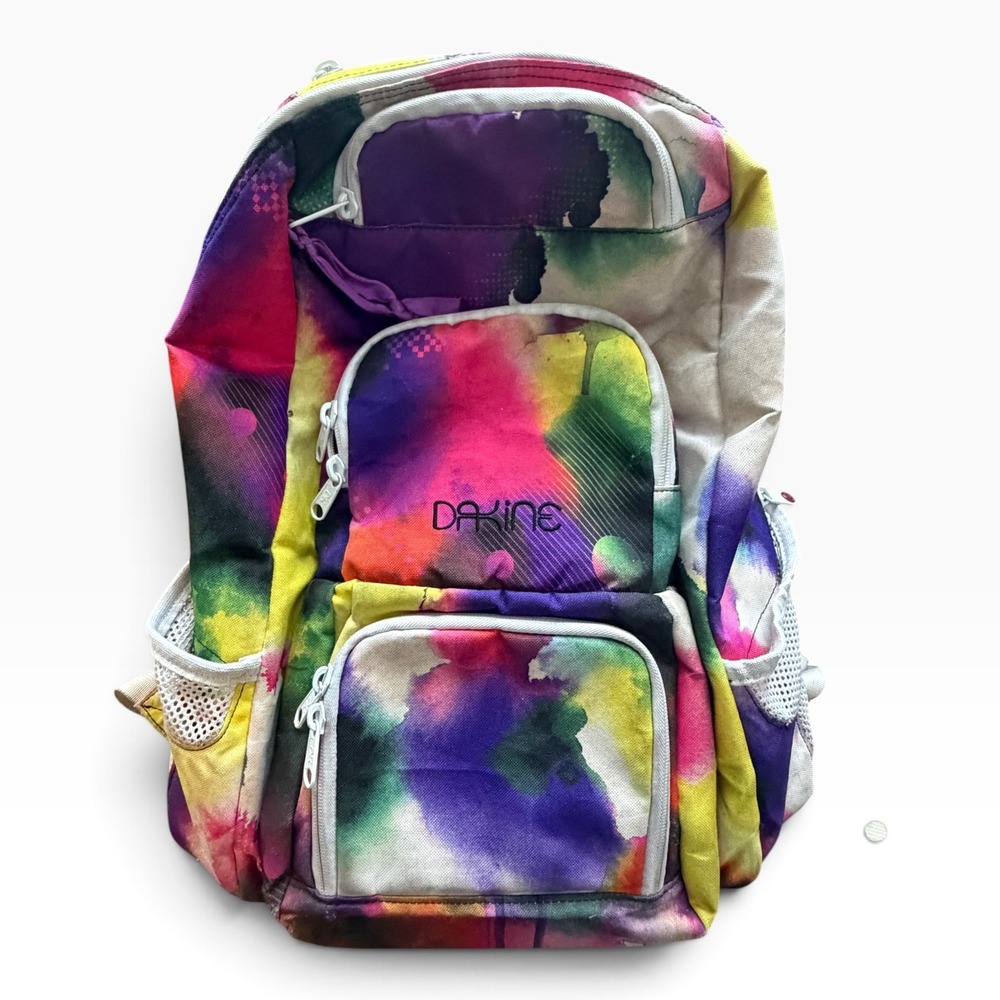 Dakine Backpack Abstract Watercolor Tie Dye Multi Color School Travel Bag